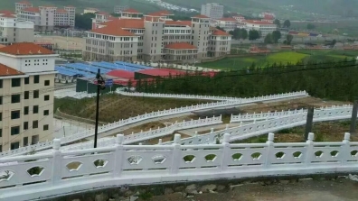 仿石扇形護欄