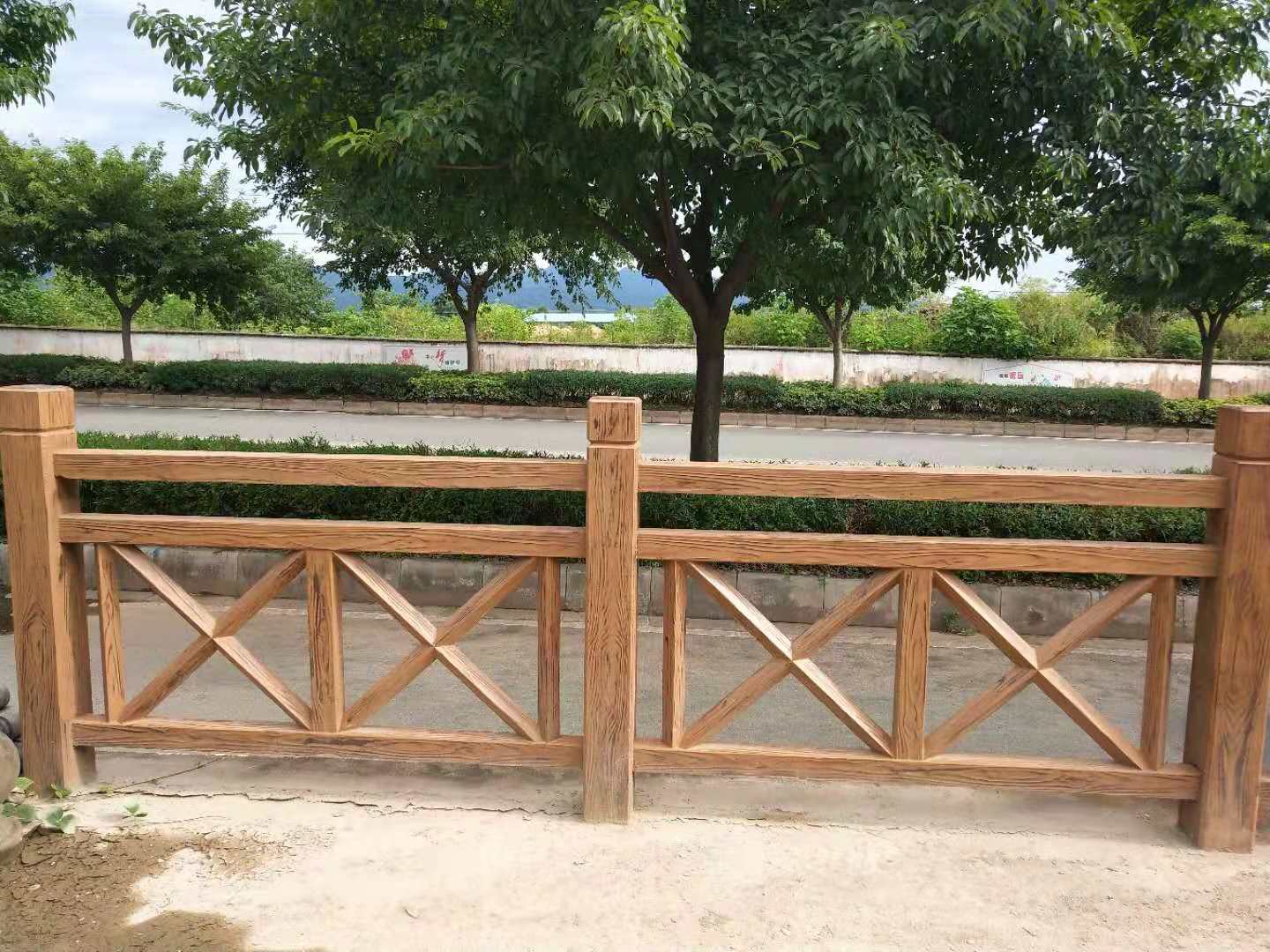 仿木紋叉型護欄